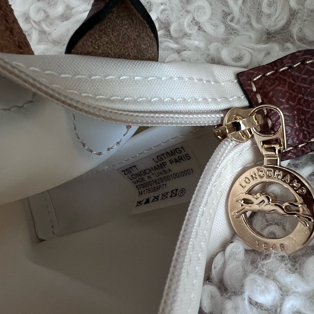 🐈 ☁️🍑Authentic Longchamp LE PLIAGE ORIGINAL POUCH WITH HANDLE - paper colour🍑☁️🐈 - Picture 7 of 17